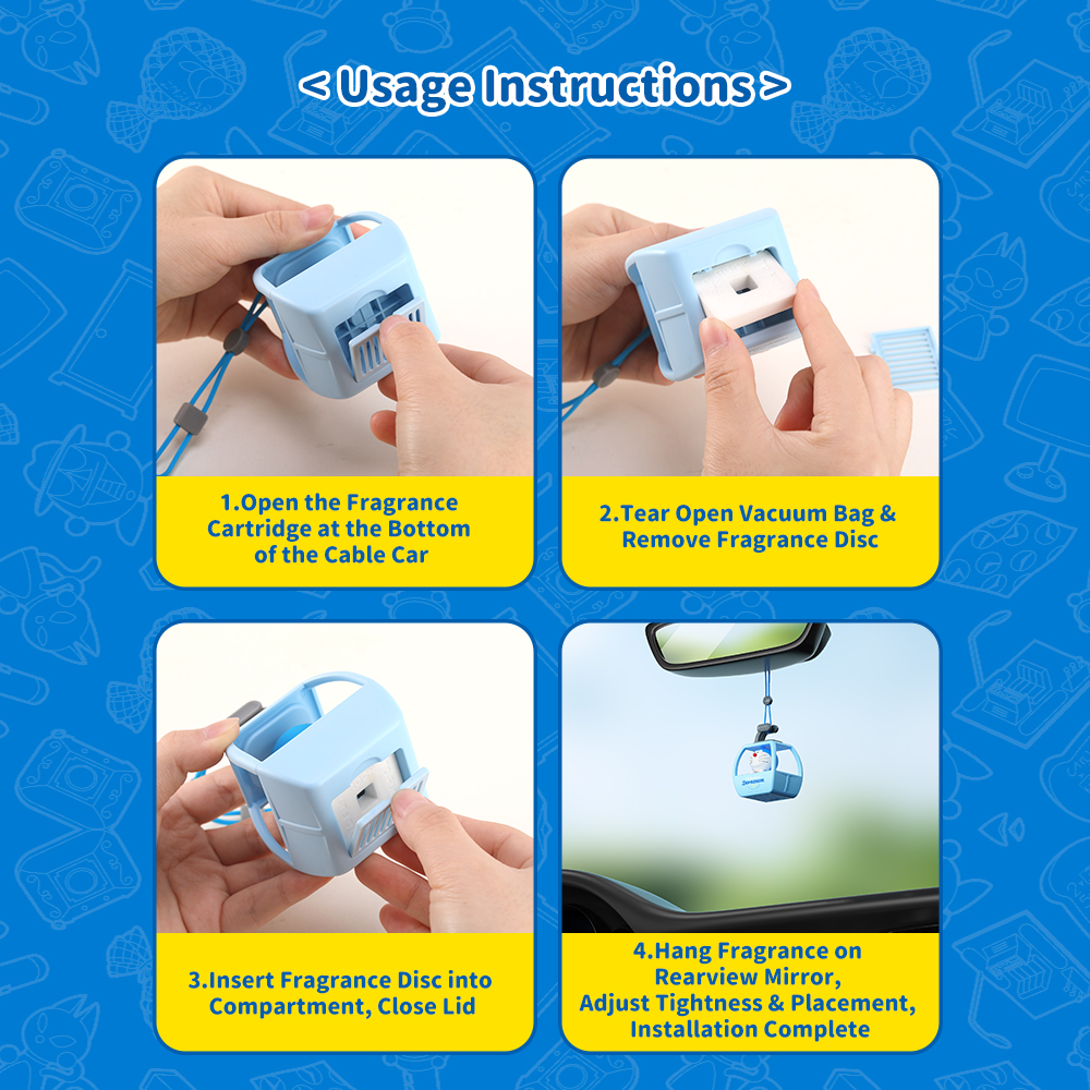 REGO Communication Sdn Bhd - Rock Space | ROCK Doraemon Car Hanging Ornament Fragrance Diffuser