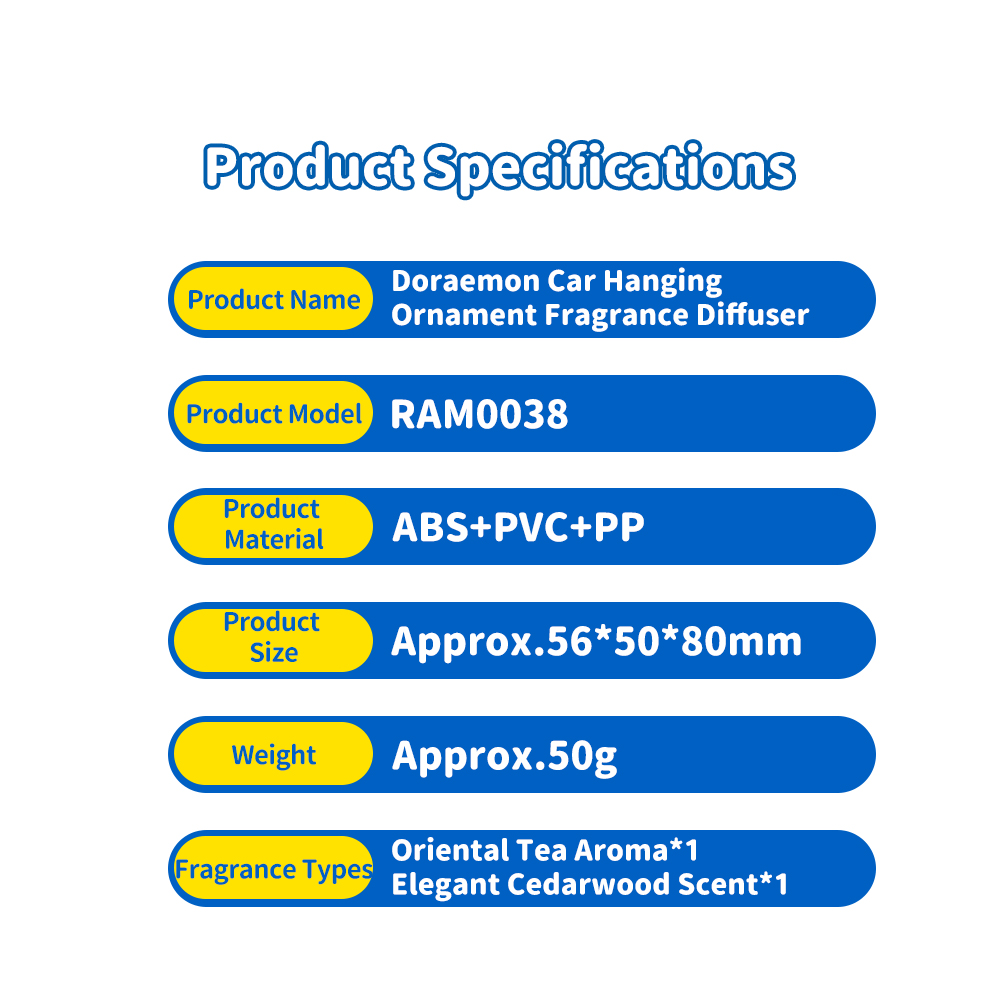 REGO Communication Sdn Bhd - Rock Space | ROCK Doraemon Car Hanging Ornament Fragrance Diffuser