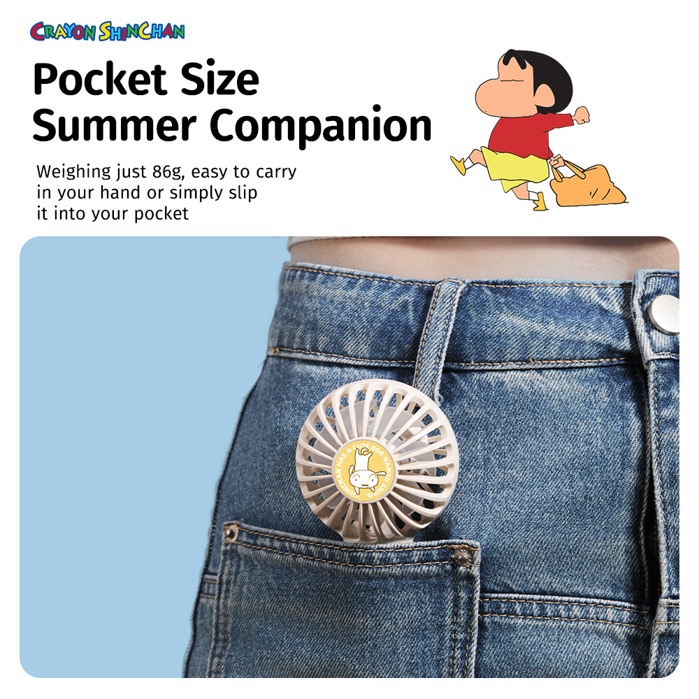 REGO Communication Sdn Bhd - Rock Space | ROCK Crayon ShinChan Air Bubble Mini Handheld Fan