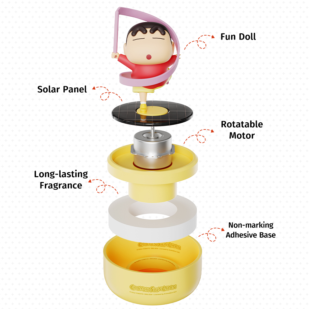 REGO Communication Sdn Bhd - Rock Space | ROCK Crayon ShinChan Solar Powered Rotating Aroma Diffuser