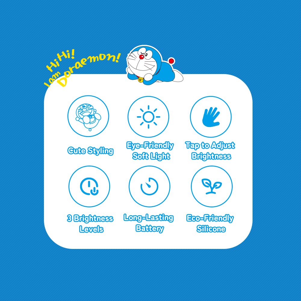 REGO Communication Sdn Bhd - Rock Space | ROCK Doraemon Sleep Companion Pat Night Light
