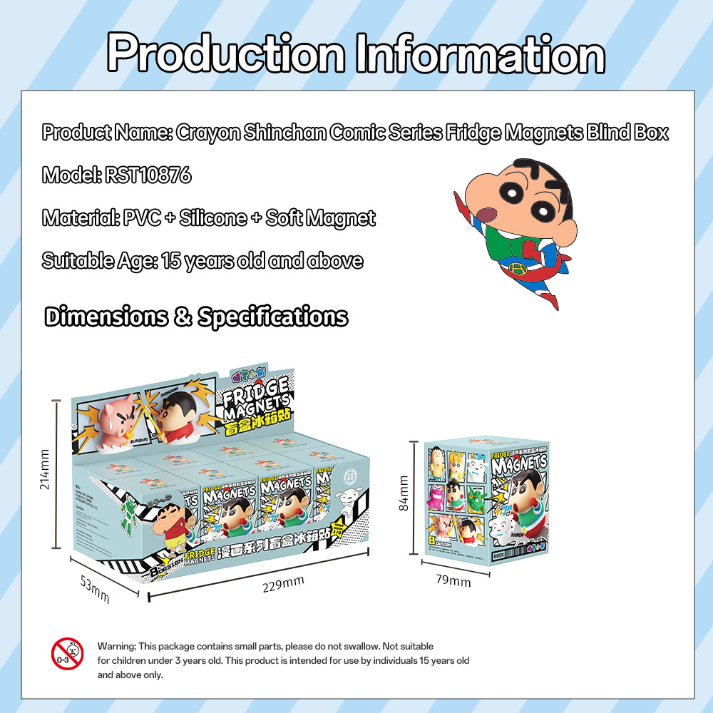 REGO Communication Sdn Bhd - Rock Space | ROCK Caryon ShinChan Comic series Fridge Magnets Blind Box