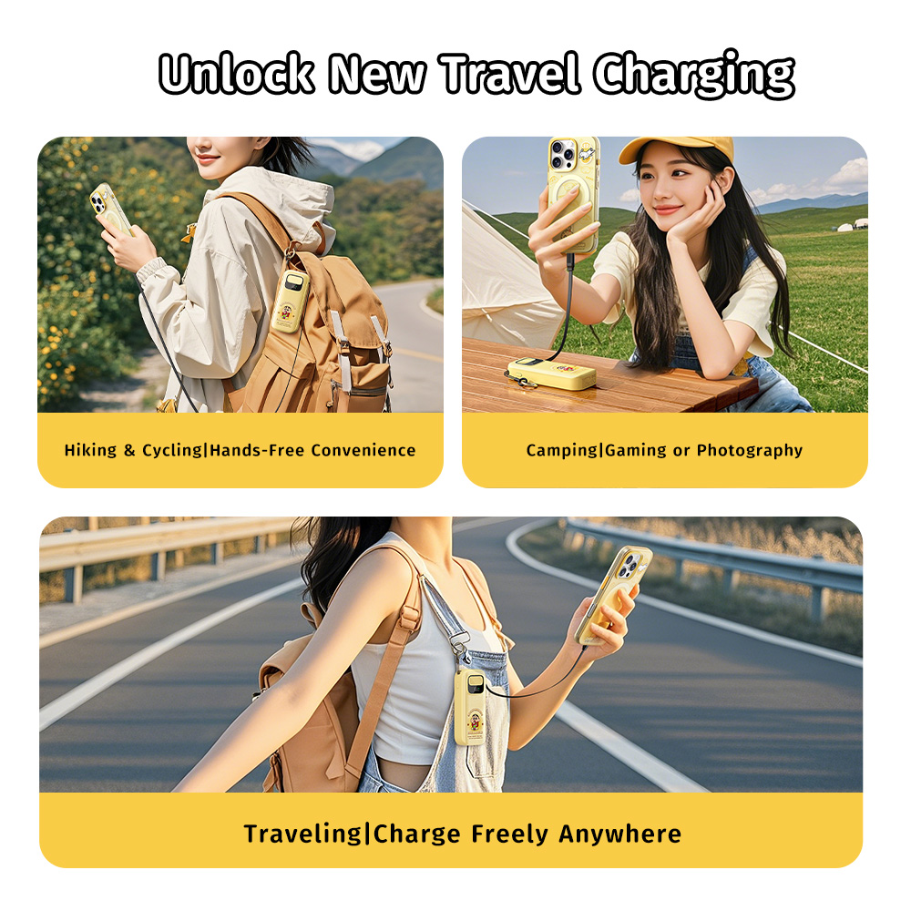 REGO Communication Sdn Bhd - Rock Space | ROCK Crayon ShinChan P56 PD Fast Charge Power Bank with Type C Retractable Cable (10000mAh)