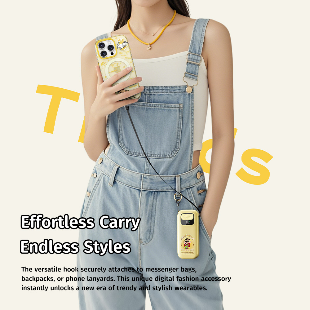 REGO Communication Sdn Bhd - Rock Space | ROCK Crayon ShinChan P56 PD Fast Charge Power Bank with Type C Retractable Cable (10000mAh)