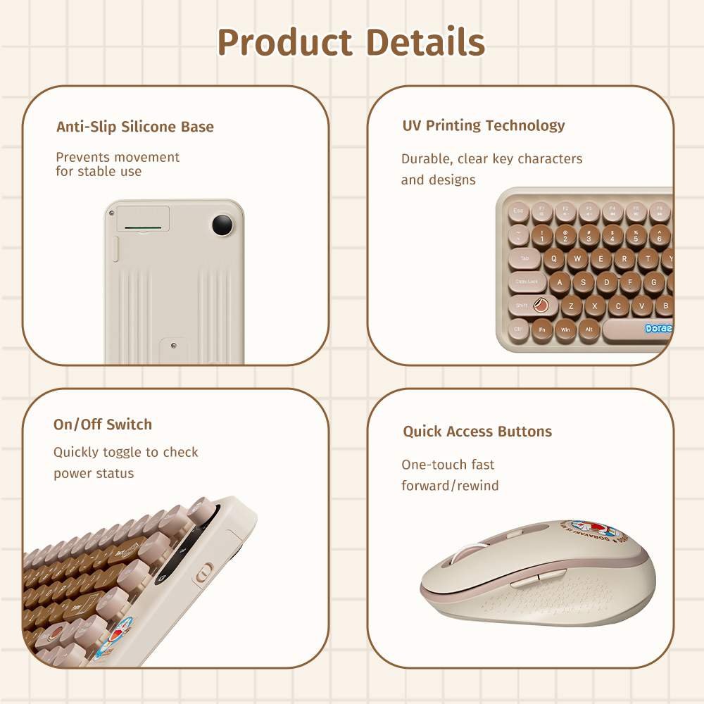 REGO Communication Sdn Bhd - Rock Space | ROCK Doraemon J10 Keyboard and Mouse Kit