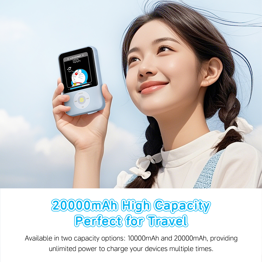 REGO Communication Sdn Bhd - Rock Space | ROCK Doraemon P99 20000mAh PD 22.5W Fast Charging Power Bank with Built-in Cables