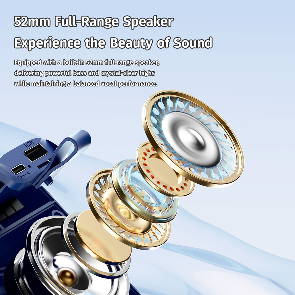 REGO Communication Sdn Bhd - Rock Space | ROCK Doraemon S56 Fabric Mesh Portable Bluetooth Speaker with Light