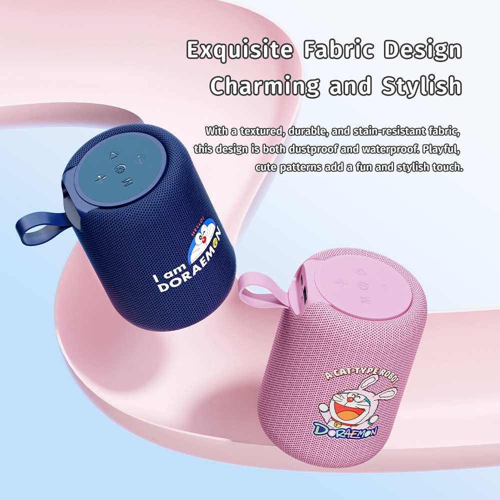 REGO Communication Sdn Bhd - Rock Space | ROCK Doraemon S56 Fabric Mesh Portable Bluetooth Speaker with Light