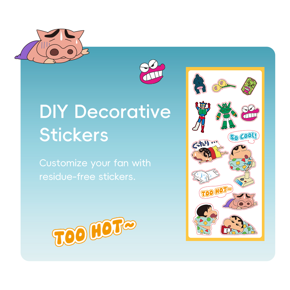 REGO Communication Sdn Bhd - Rock Space | ROCK Crayon ShinChan Mini Handheld High-Speed Air Duct Turbo Fan with Digital Display