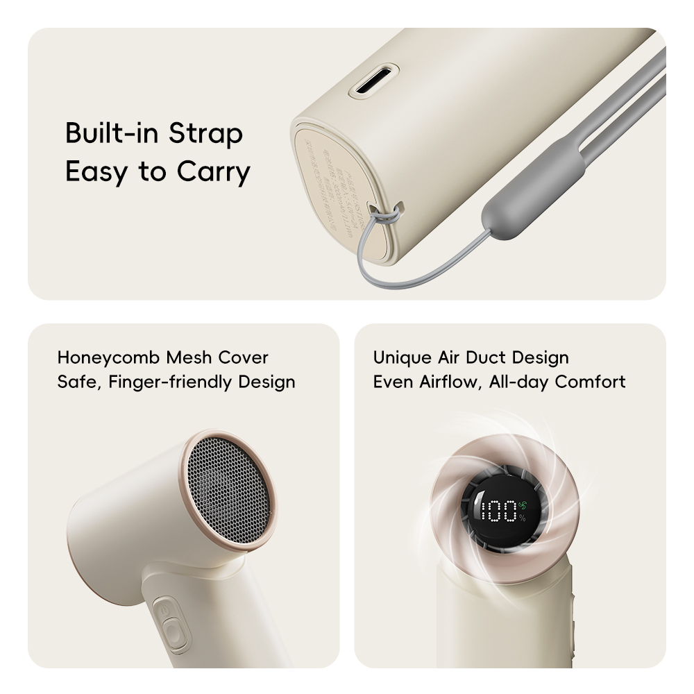 REGO Communication Sdn Bhd - Rock Space | ROCK Mini Handheld Air Duct High-Speed Turbo Fan with Digital Display