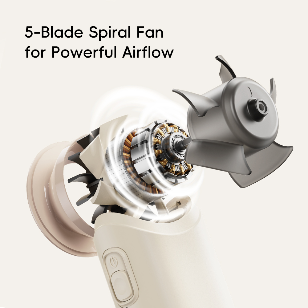 REGO Communication Sdn Bhd - Rock Space | ROCK Mini Handheld Air Duct High-Speed Turbo Fan with Digital Display