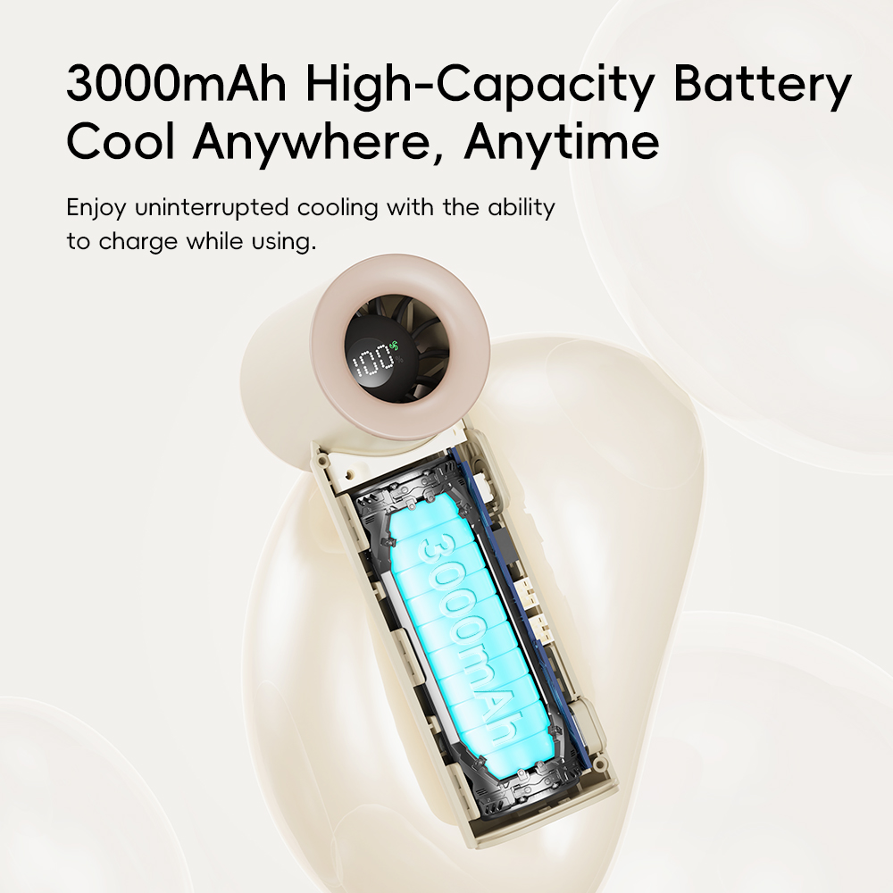 REGO Communication Sdn Bhd - Rock Space | ROCK Mini Handheld Air Duct High-Speed Turbo Fan with Digital Display