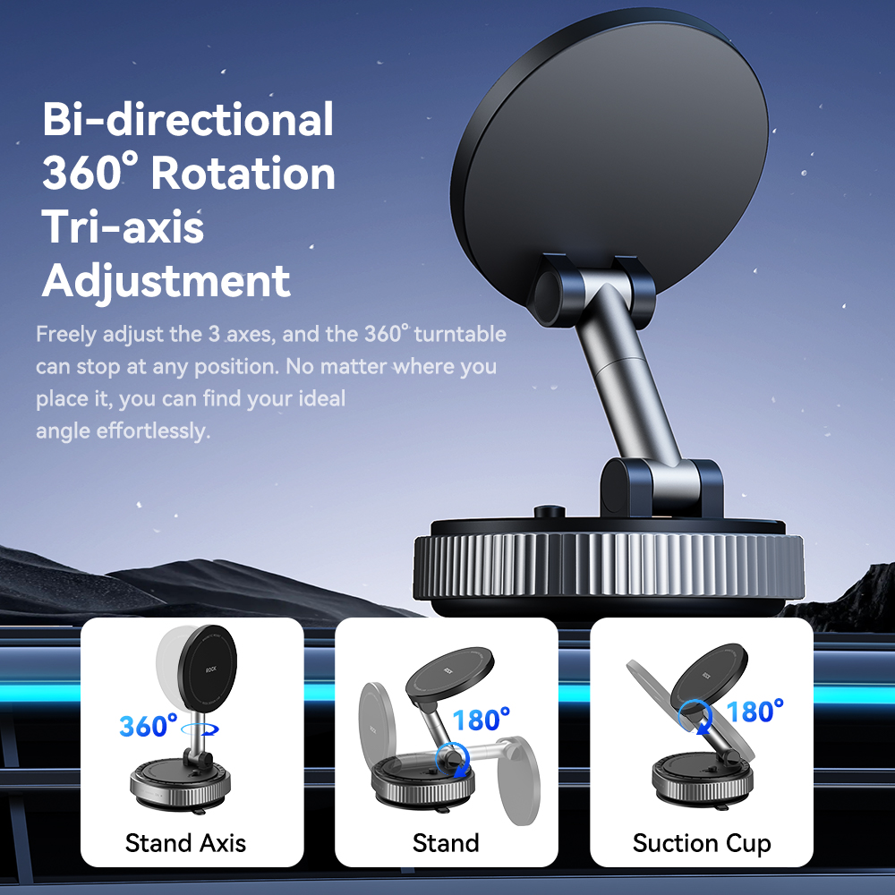 REGO Communication Sdn Bhd - Rock Space | ROCK QS6 Vacuum Suction Cup Magnetic Phone Holder