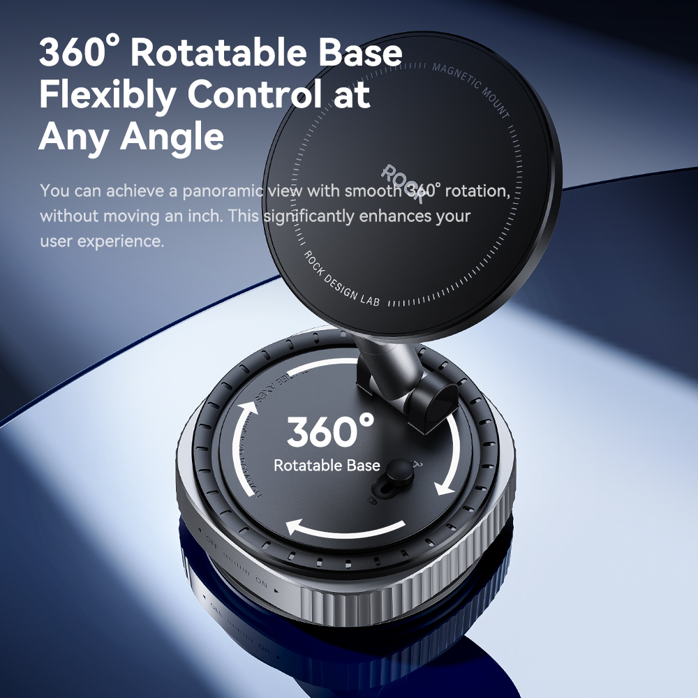 REGO Communication Sdn Bhd - Rock Space | ROCK QS6 Vacuum Suction Cup Magnetic Phone Holder