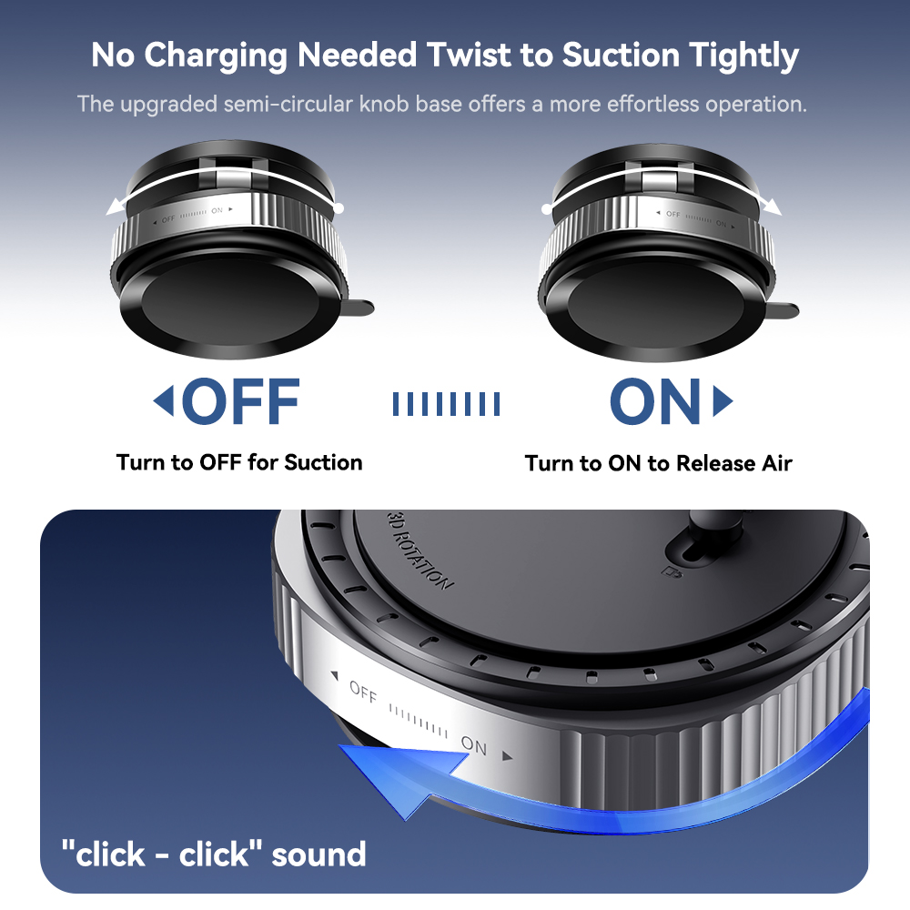 REGO Communication Sdn Bhd - Rock Space | ROCK QS6 Vacuum Suction Cup Magnetic Phone Holder