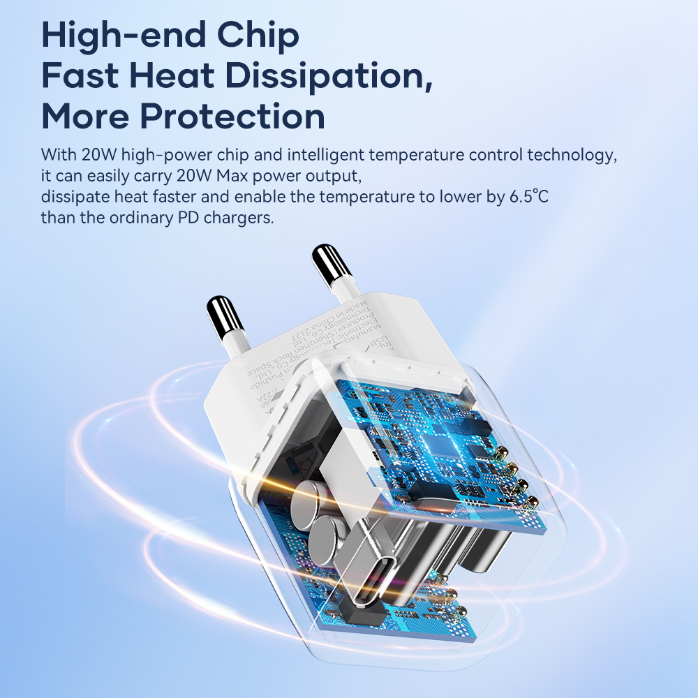 REGO Communication Sdn Bhd - Rock Space | ROCK T70 PD 20W Travel Charger