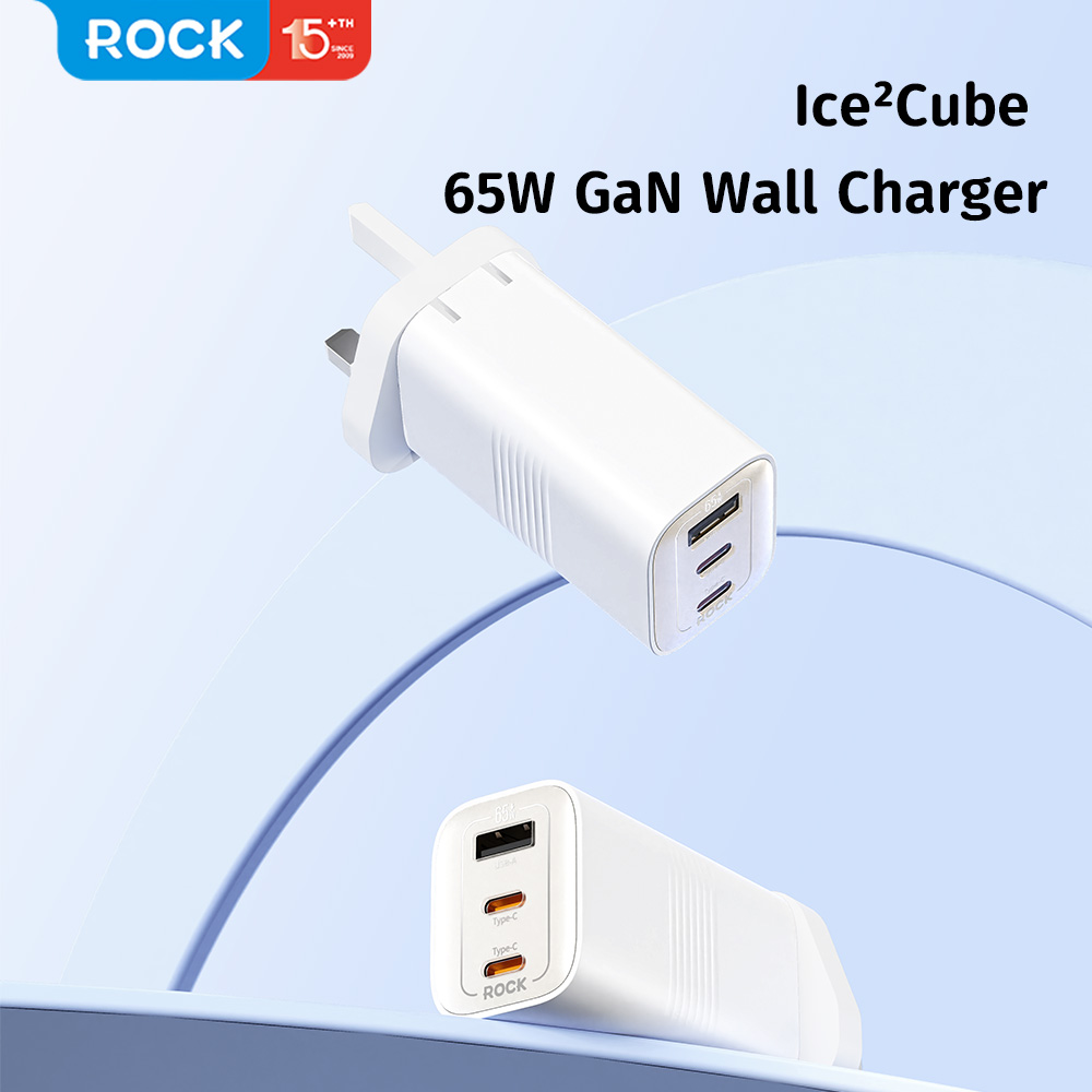 REGO Communication Sdn Bhd - Rock Space | ROCK Ice²Cube 65W GaN Wall Charger