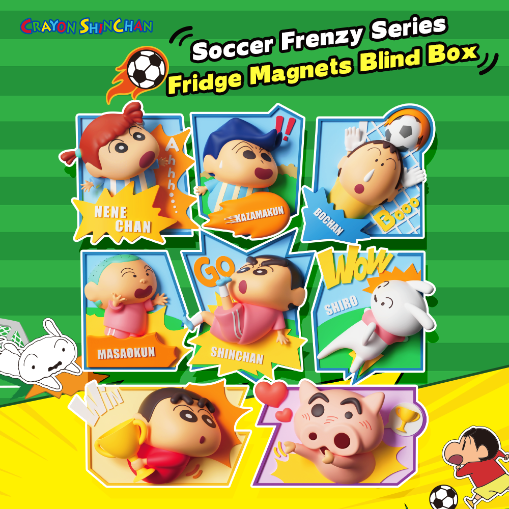 REGO Communication Sdn Bhd - Rock Space | ROCK Crayon ShinChan Soccer Frenzy Series Fridge Magnets Blind Box