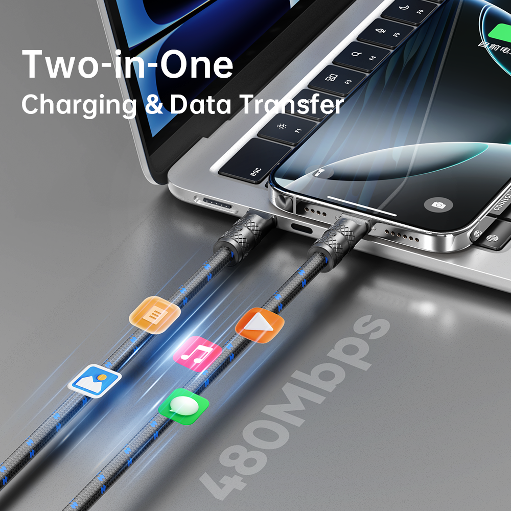 REGO Communication Sdn Bhd - Rock Space | ROCK R15 Phone Lanyard with Type C to C 60W Fast Charging Data Cable