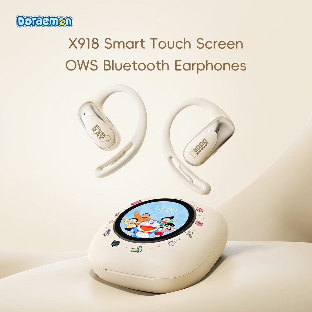 REGO Communication Sdn Bhd - Rock Space | ROCK Doraemon X918 Smart Touch Screen OWS Bluetooth Earphones