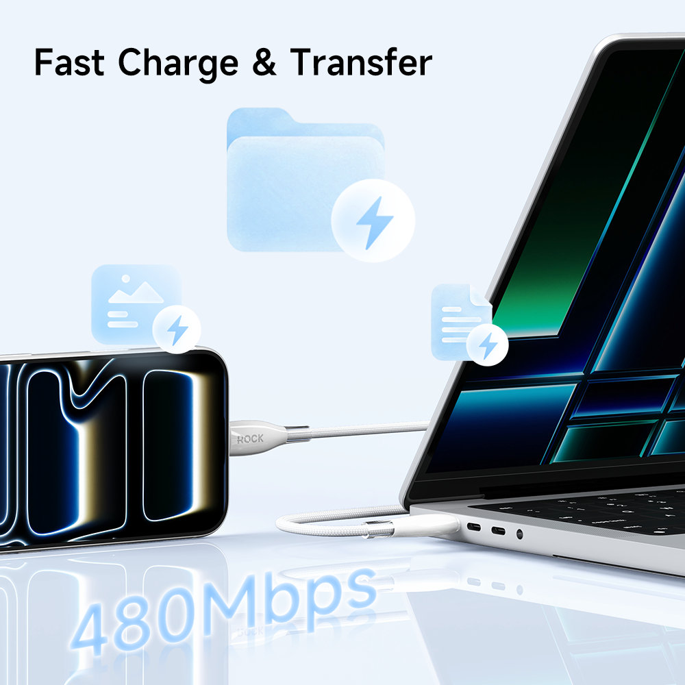 REGO Communication Sdn Bhd - Rock Space | ROCK Z23 Type-C to C PD 240W Fast Charging Cable
